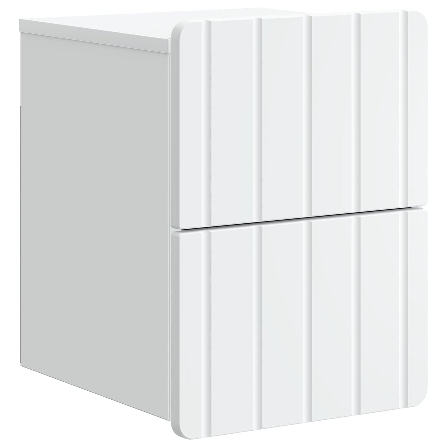 Vegghengt Nattbord 2 pcs Hvit 33 x 34,5 x 43 cm Konstruert tre