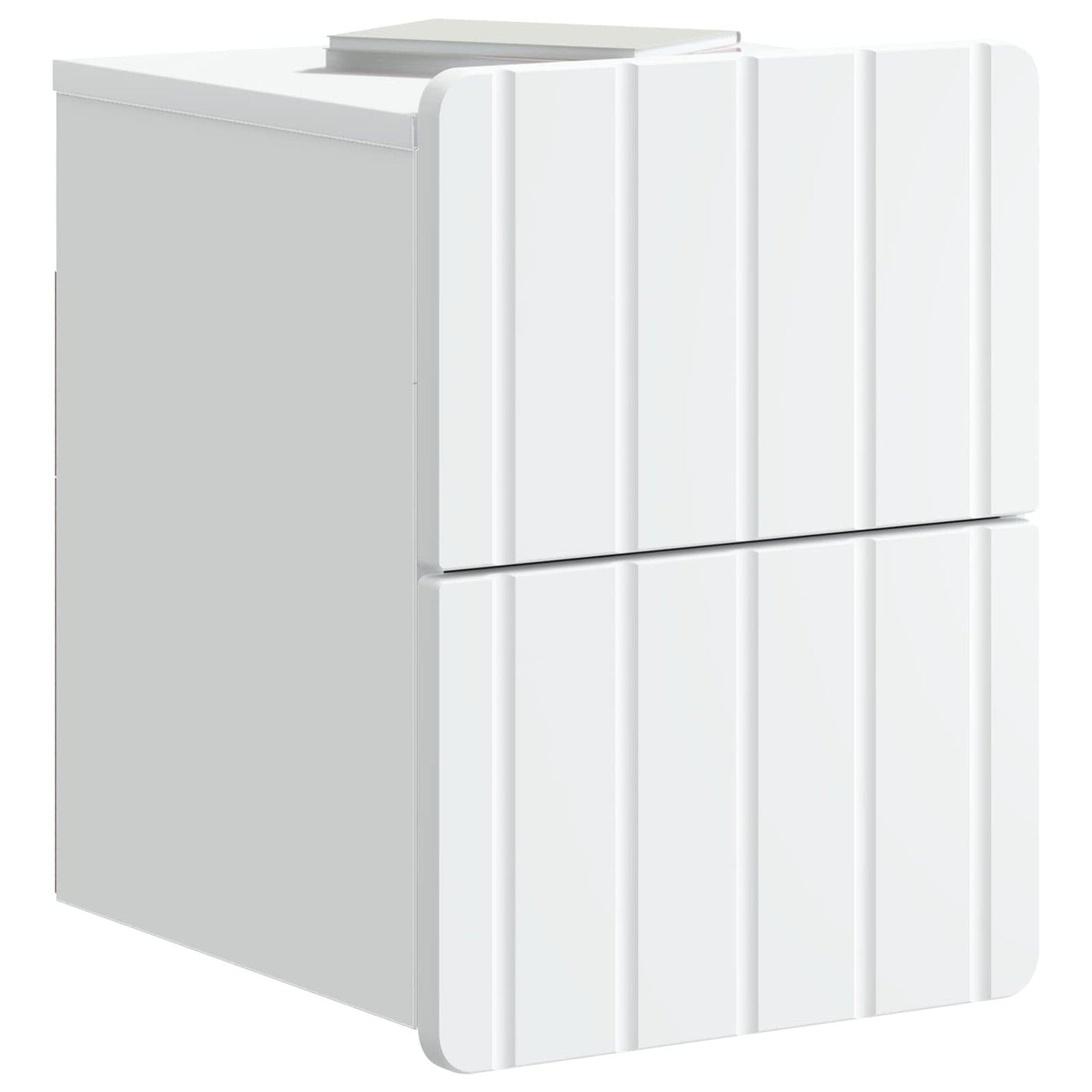 Vegghengt Nattbord 2 pcs Hvit 33 x 34,5 x 43 cm Konstruert tre