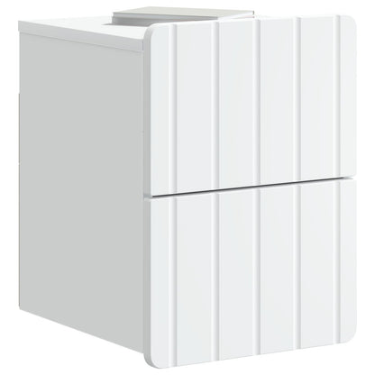 Vegghengt Nattbord 2 pcs Hvit 33 x 34,5 x 43 cm Konstruert tre