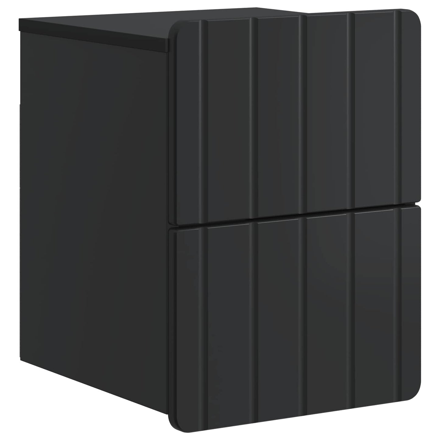 Vegghengt Nattbord 2 pcs Svart 33 x 34,5 x 43 cm Konstruert tre