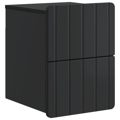 Vegghengt Nattbord 2 pcs Svart 33 x 34,5 x 43 cm Konstruert tre