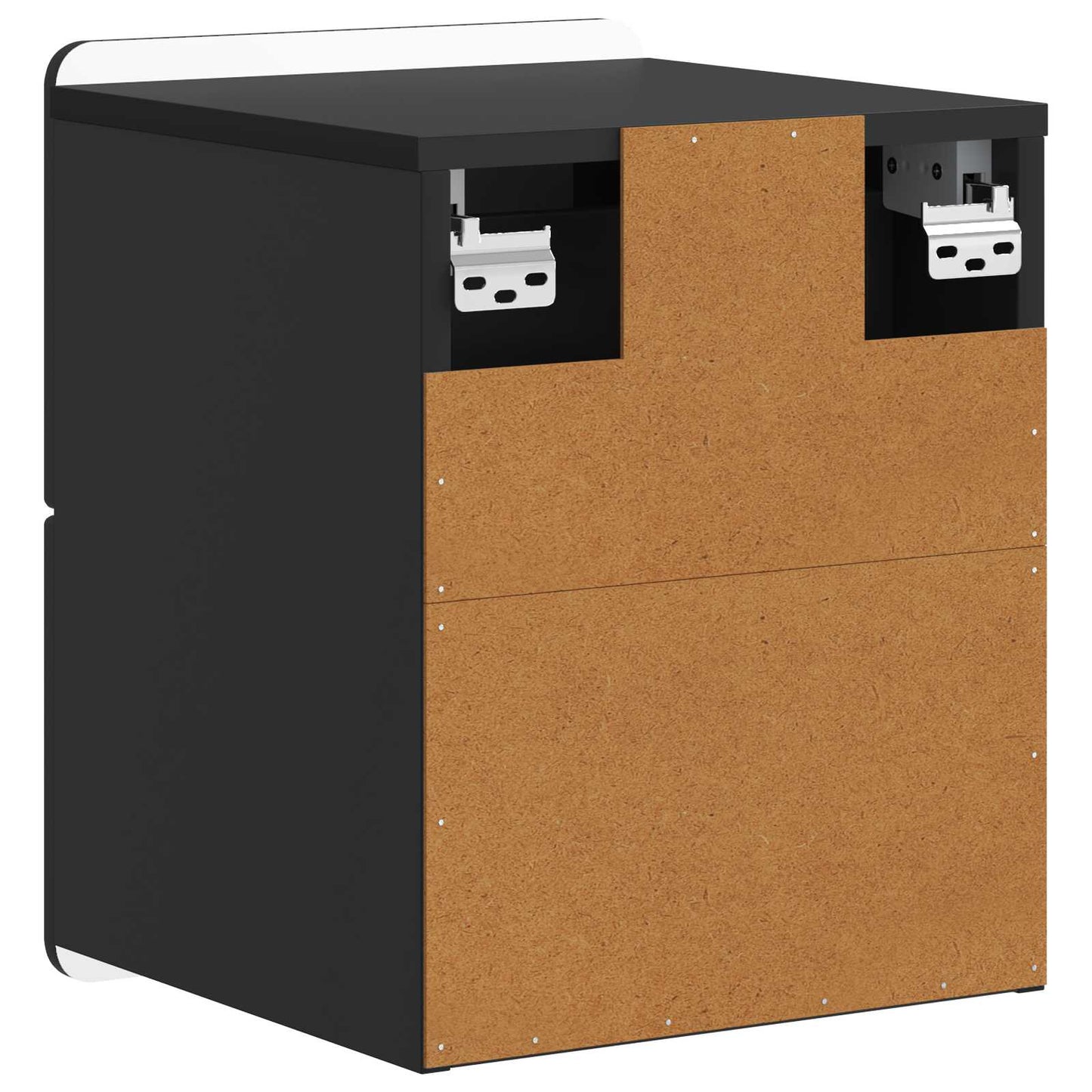 Vegghengt Nattbord 2 pcs Svart 33 x 34,5 x 43 cm Konstruert tre