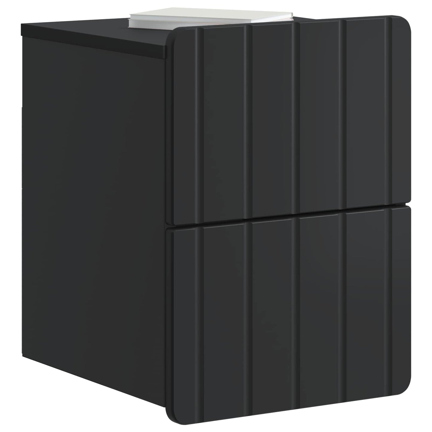 Vegghengt Nattbord 2 pcs Svart 33 x 34,5 x 43 cm Konstruert tre