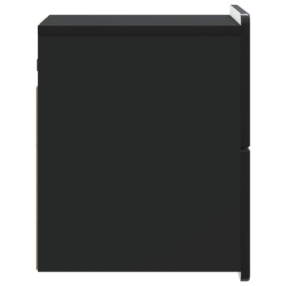 Vegghengt Nattbord 2 pcs Svart 33 x 34,5 x 43 cm Konstruert tre
