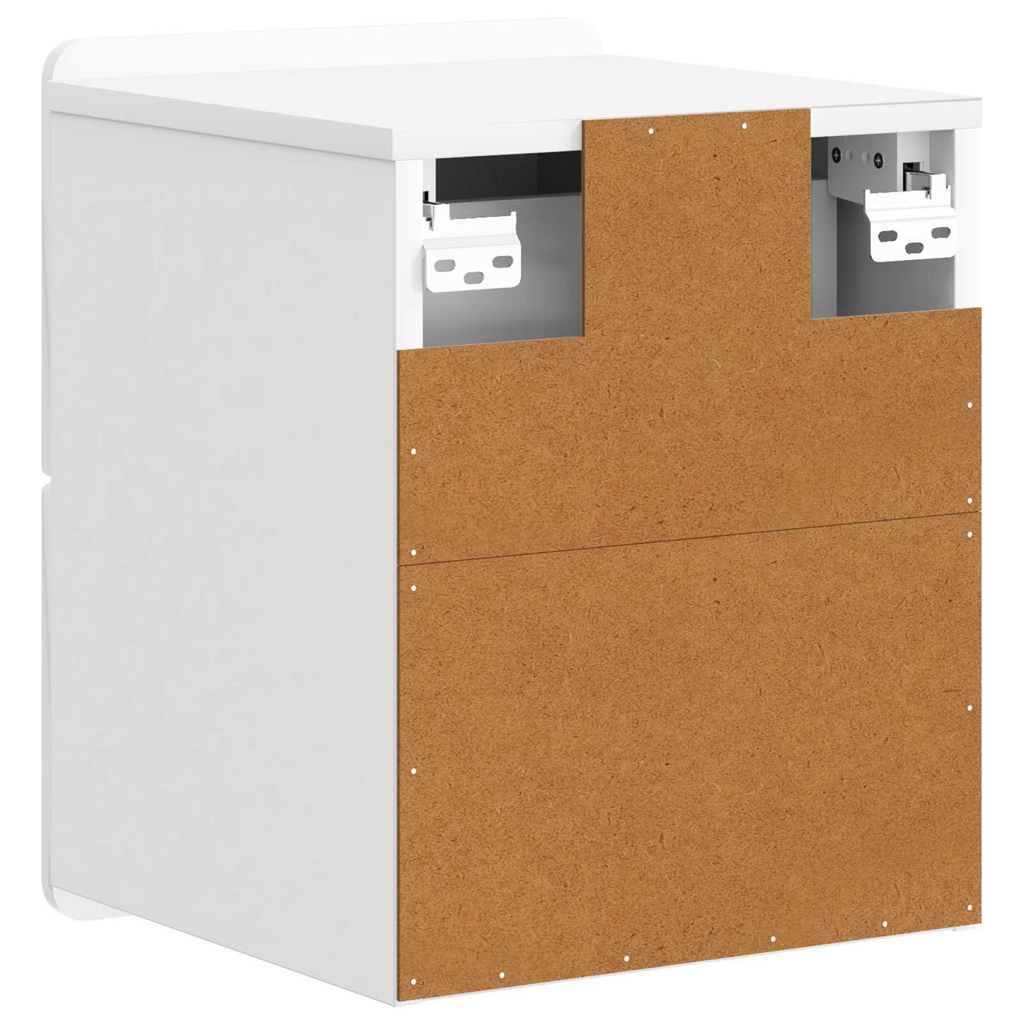 Vegghengt Nattbord 2 pcs Høgglans hvit 33 x 34,5 x 43 cm