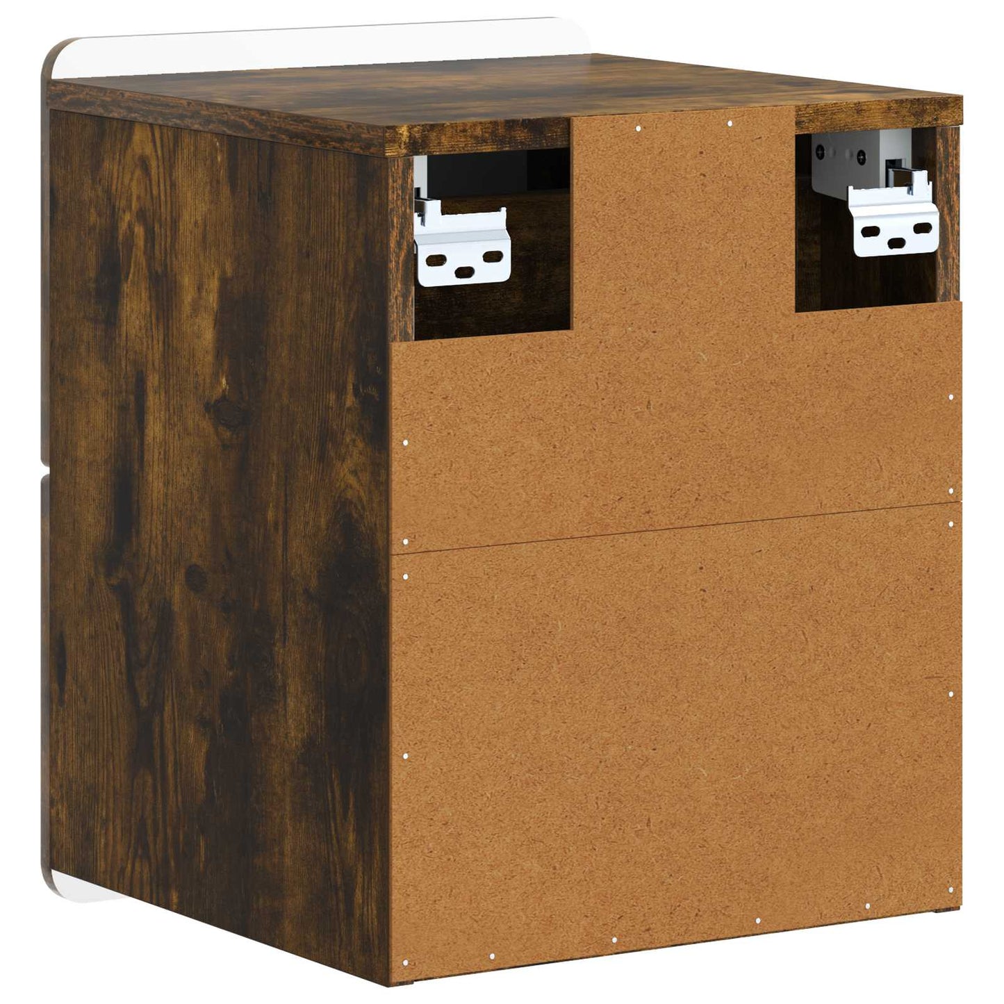 Vegghengt Nattbord med skuff 2 pcs Røkt Eik 33 x 34,5 x 43 cm