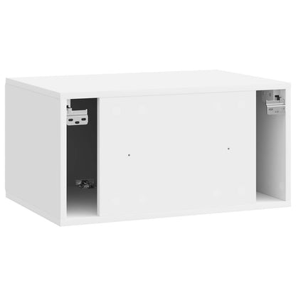 Vegghengt TV skap Veggmontert Høgglans hvit 59,5 x 41 x 30 cm