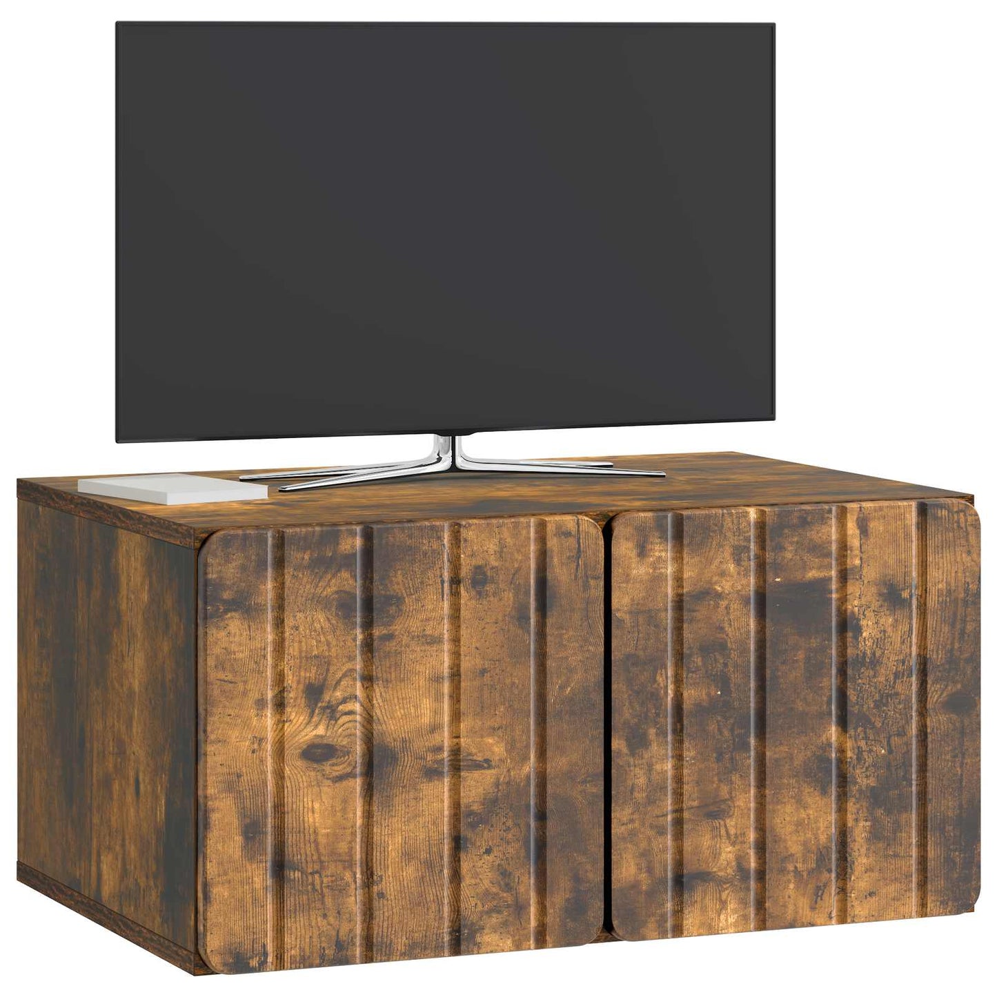 Vegghengt TV skap Røkt Eik 59,5 x 41 x 30 cm Konstruert tre