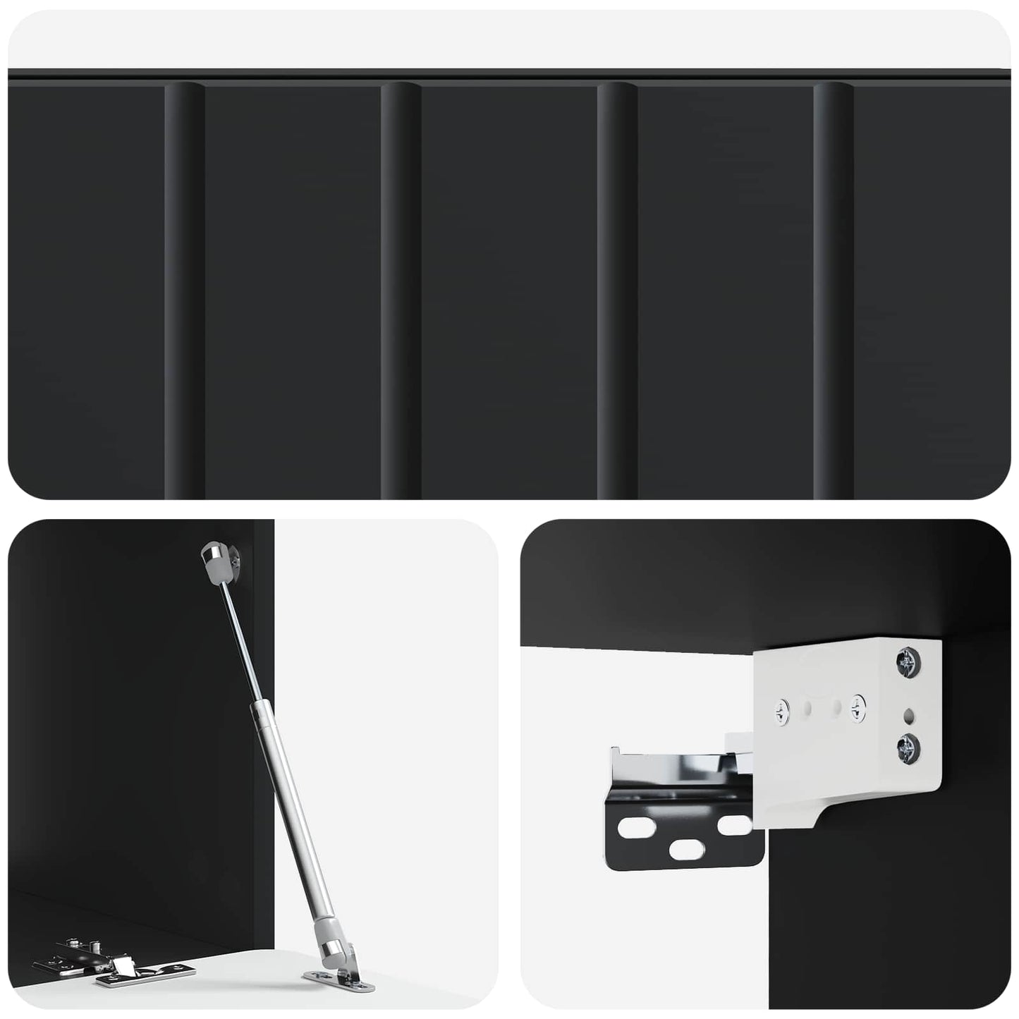 Vegghengt TV skap Svart 78,5 x 41 x 30 cm Konstruert tre