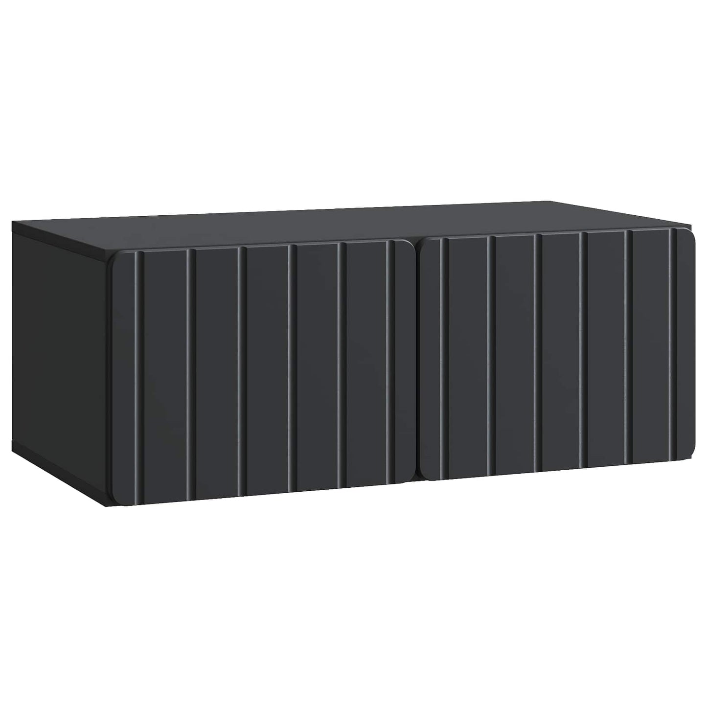 Vegghengt TV skap Svart 78,5 x 41 x 30 cm Konstruert tre