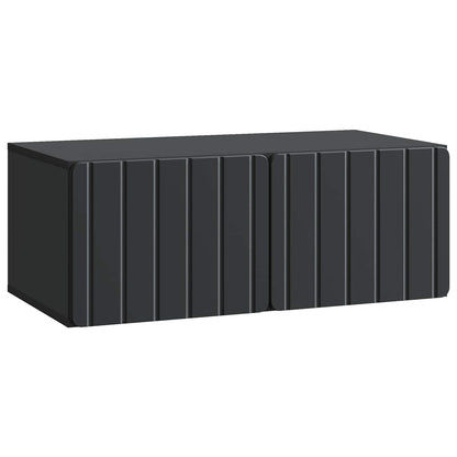 Vegghengt TV skap Svart 78,5 x 41 x 30 cm Konstruert tre