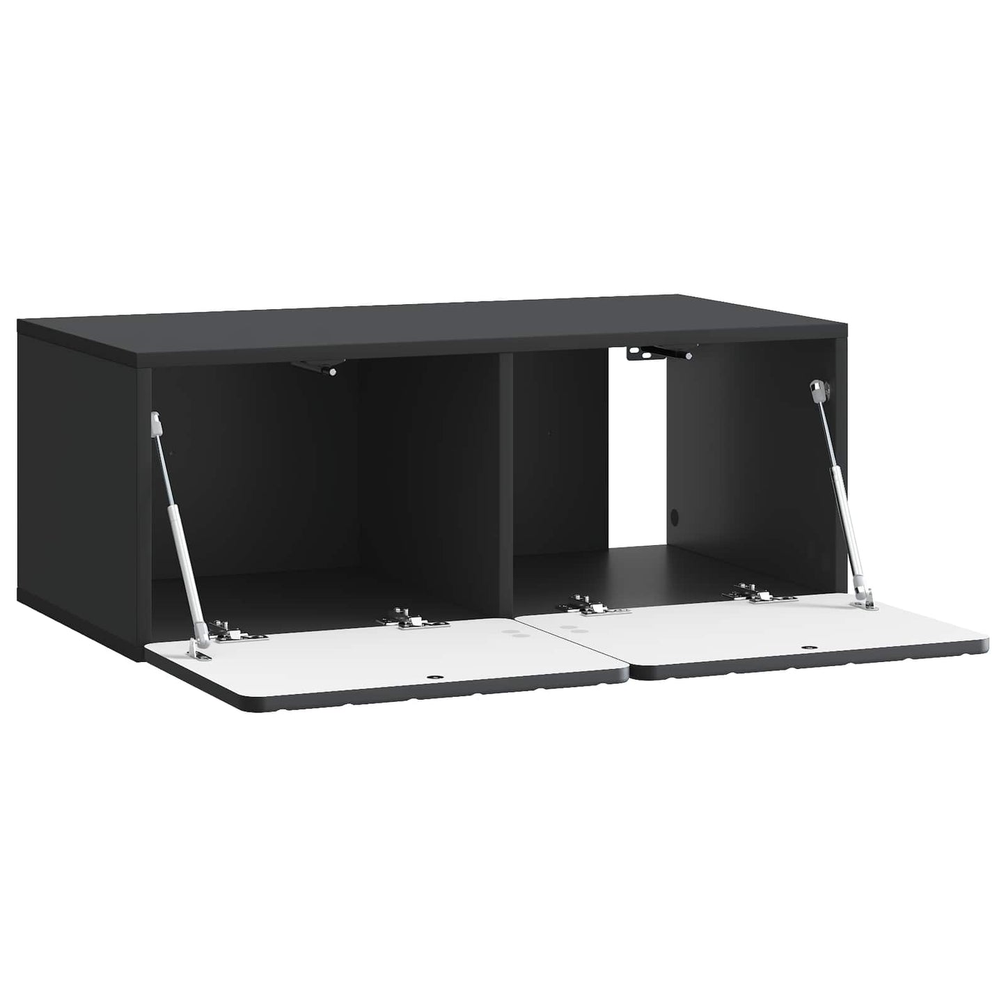 Vegghengt TV skap Svart 78,5 x 41 x 30 cm Konstruert tre