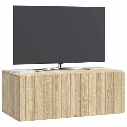 Vegghengt TV skap Sonoma eik 78,5 x 41 x 30 cm Konstruert tre
