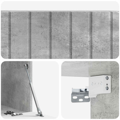 Vegghengt TV skap Betonggrå 78,5 x 41 x 30 cm Konstruert tre