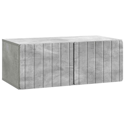 Vegghengt TV skap Betonggrå 78,5 x 41 x 30 cm Konstruert tre