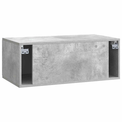 Vegghengt TV skap Betonggrå 78,5 x 41 x 30 cm Konstruert tre