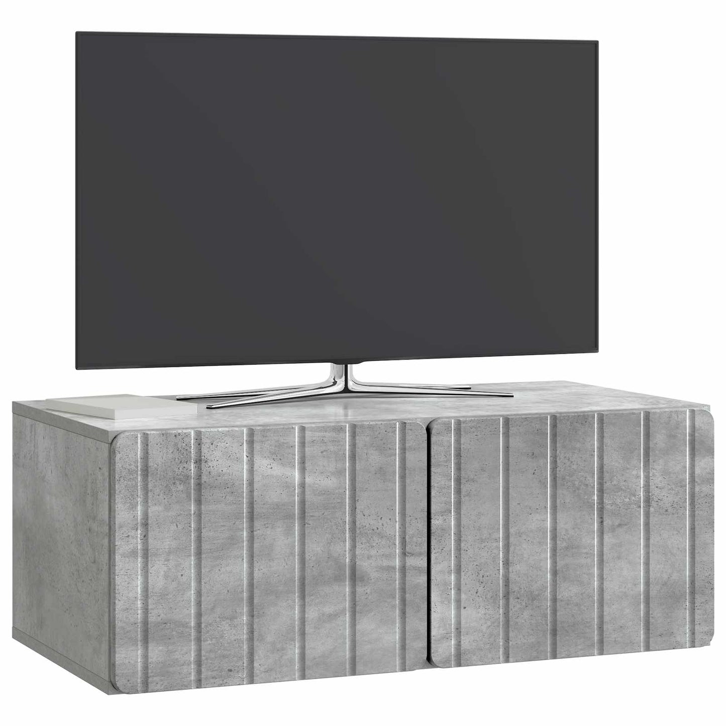 Vegghengt TV skap Betonggrå 78,5 x 41 x 30 cm Konstruert tre
