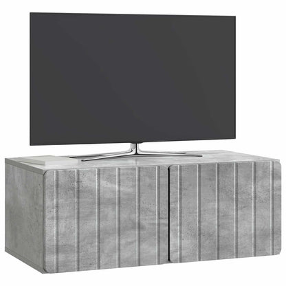 Vegghengt TV skap Betonggrå 78,5 x 41 x 30 cm Konstruert tre