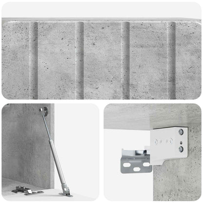 Vegghengt TV skap Betonggrå 59,5 x 31 x 30 cm Konstruert tre