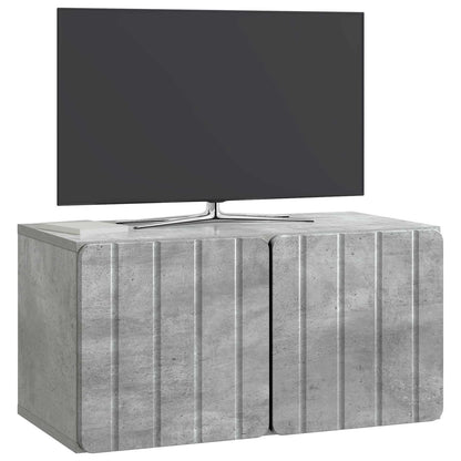 Vegghengt TV skap Betonggrå 59,5 x 31 x 30 cm Konstruert tre