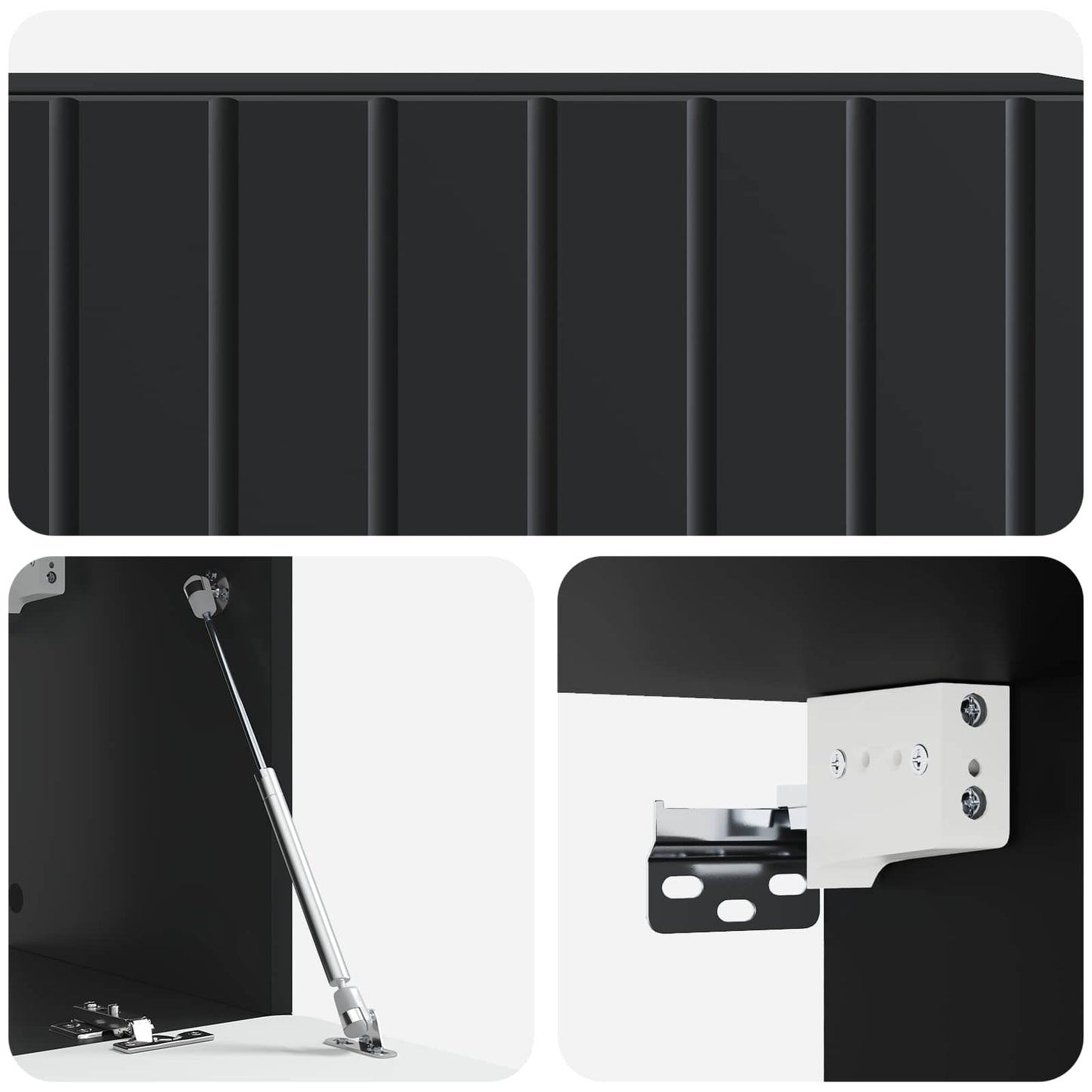 Vegghengt TV skap Svart 98 x 31 x 30 cm Konstruert tre