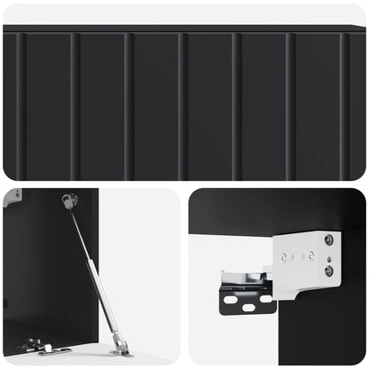 Vegghengt TV skap Svart 98 x 31 x 30 cm Konstruert tre