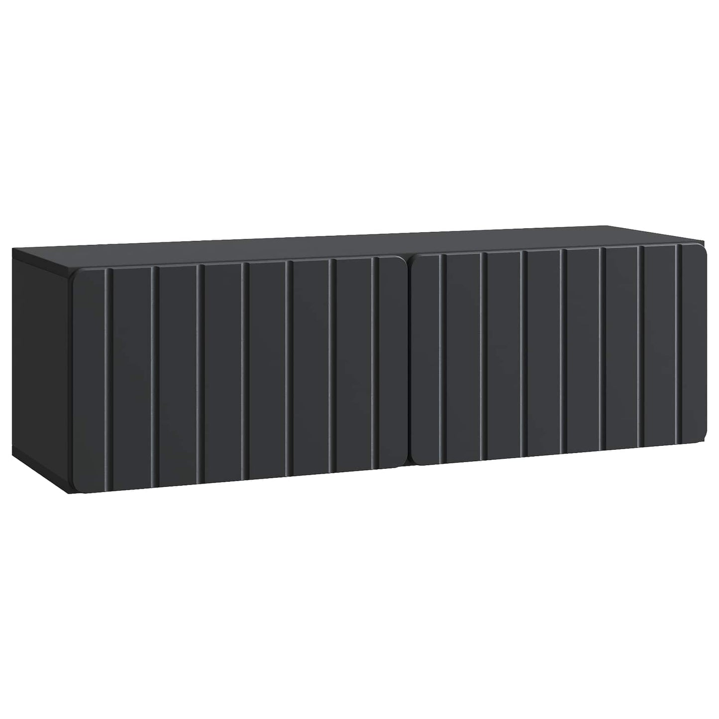 Vegghengt TV skap Svart 98 x 31 x 30 cm Konstruert tre