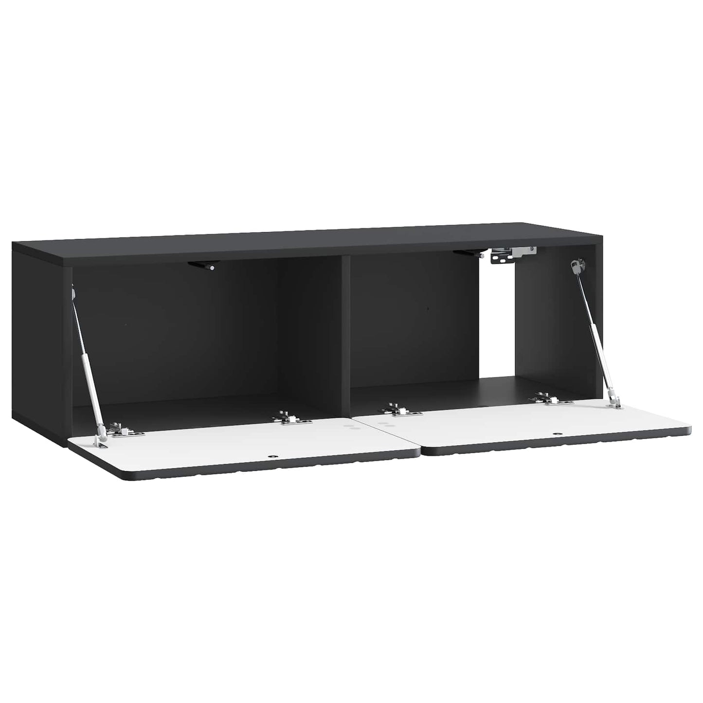 Vegghengt TV skap Svart 98 x 31 x 30 cm Konstruert tre