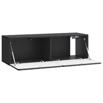 Vegghengt TV skap Svart 98 x 31 x 30 cm Konstruert tre