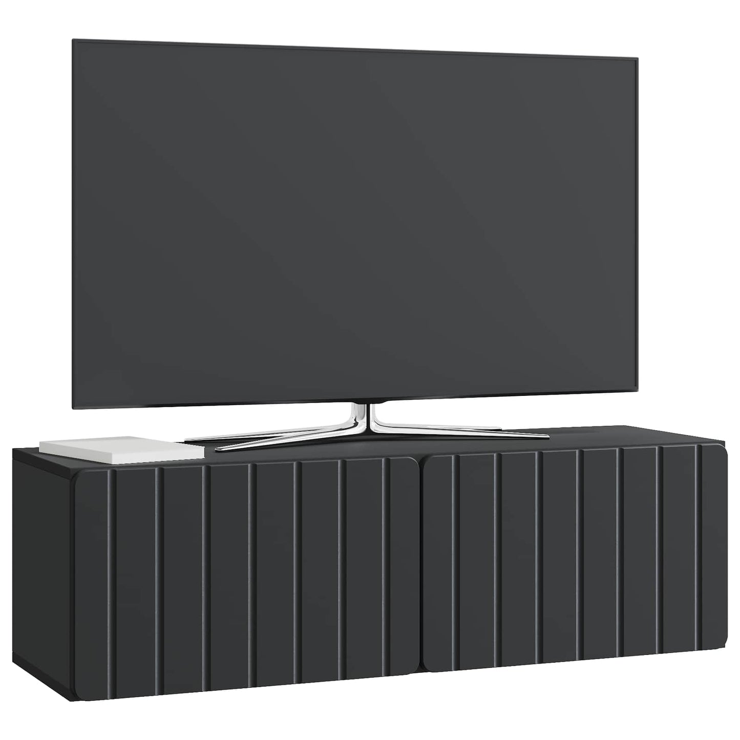 Vegghengt TV skap Svart 98 x 31 x 30 cm Konstruert tre