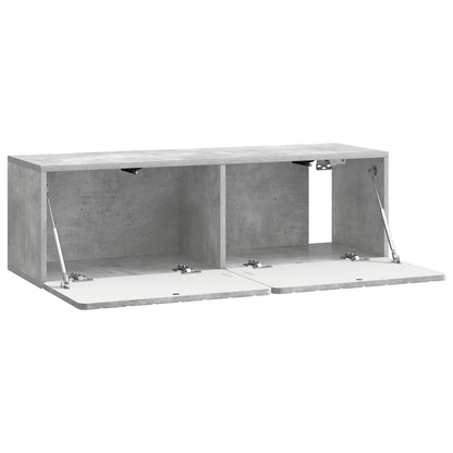 Vegghengt TV skap Betonggrå 98 x 31 x 30 cm Konstruert tre