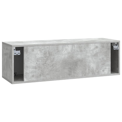 Vegghengt TV skap Betonggrå 98 x 31 x 30 cm Konstruert tre
