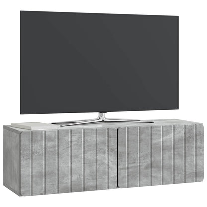 Vegghengt TV skap Betonggrå 98 x 31 x 30 cm Konstruert tre