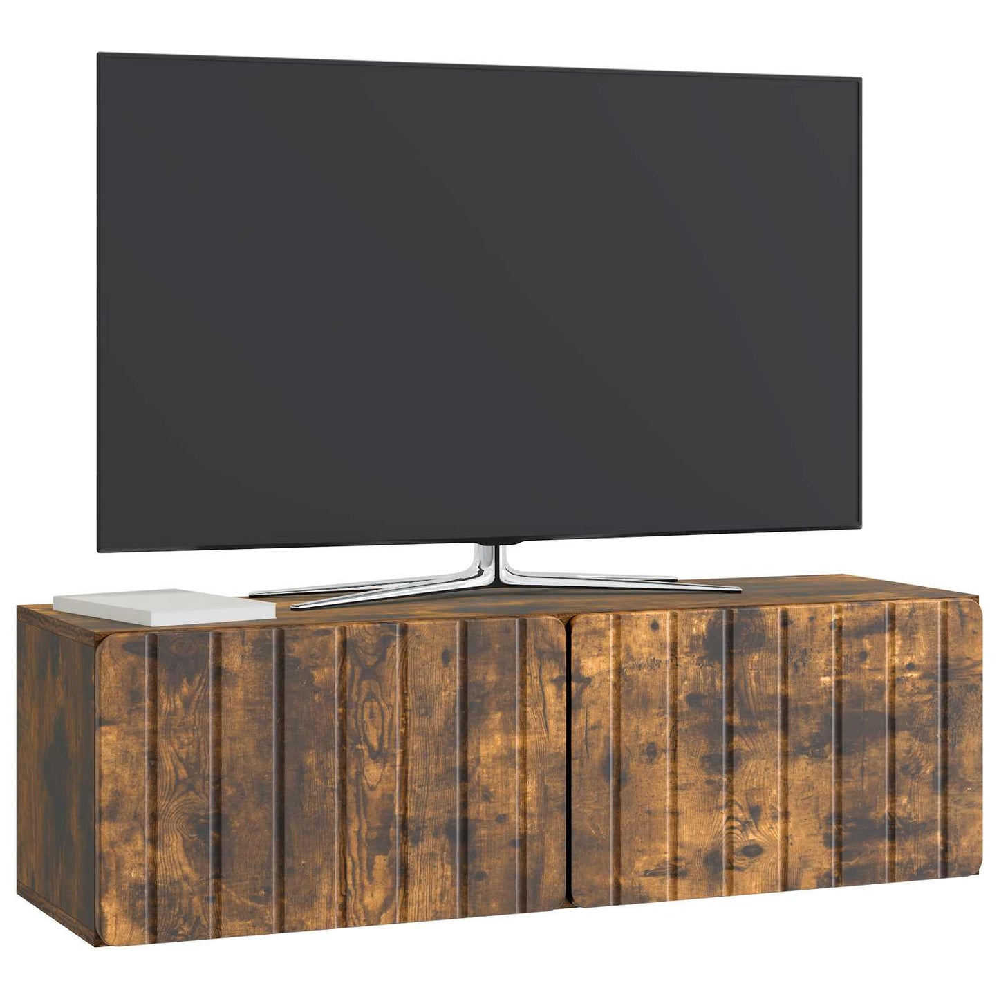 Vegghengt TV skap Røkt Eik 98 x 31 x 30 cm Konstruert tre