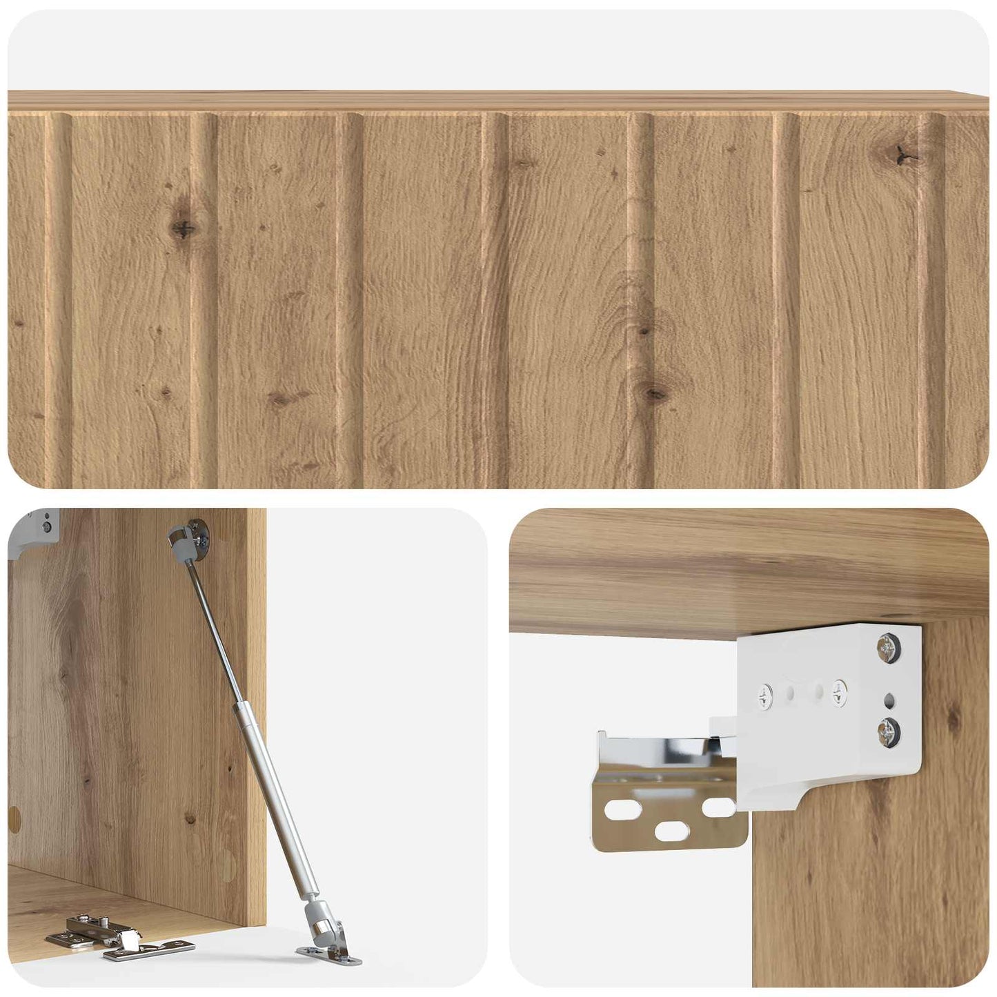 Vegghengt TV skap Artisan eik 98 x 31 x 30 cm Konstruert tre