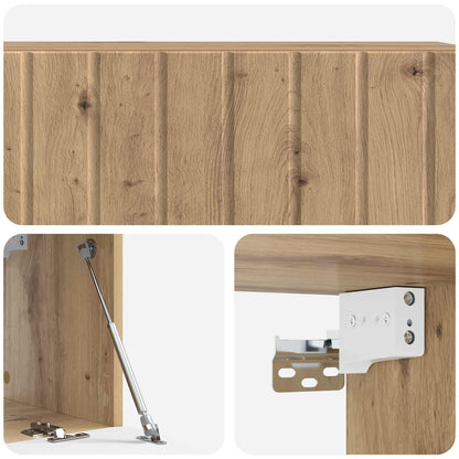 Vegghengt TV skap Artisan eik 98 x 31 x 30 cm Konstruert tre