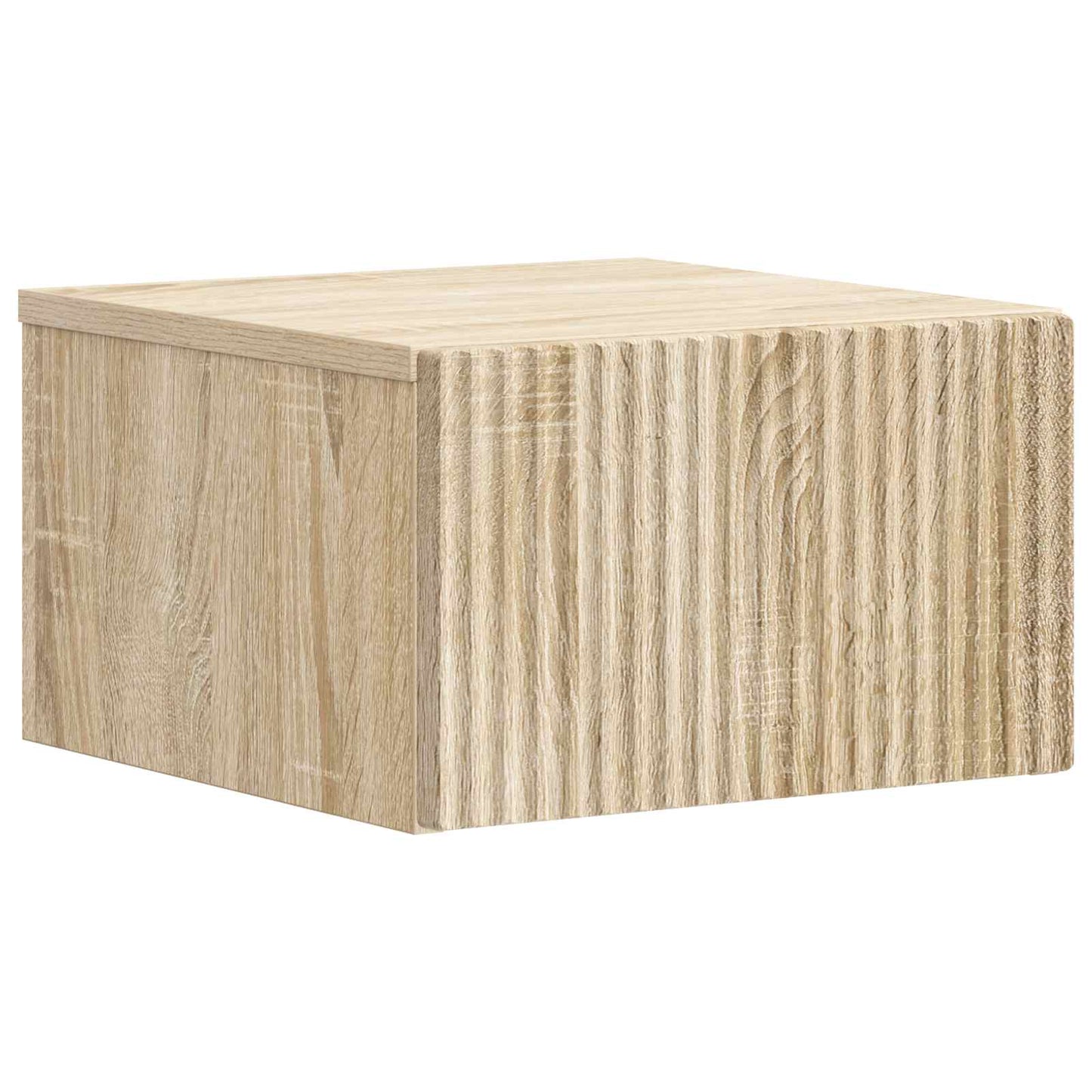 Vegghengt Nattbord med skuff 2 pcs Sonoma eik 33 x 34,5 x 20 cm