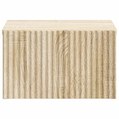 Vegghengt Nattbord med skuff 2 pcs Sonoma eik 33 x 34,5 x 20 cm