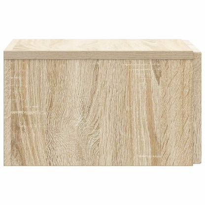 Vegghengt Nattbord med skuff 2 pcs Sonoma eik 33 x 34,5 x 20 cm