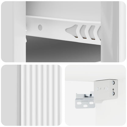 Vegghengt Nattbord 2 pcs Høgglans hvit 33 x 34,5 x 20 cm