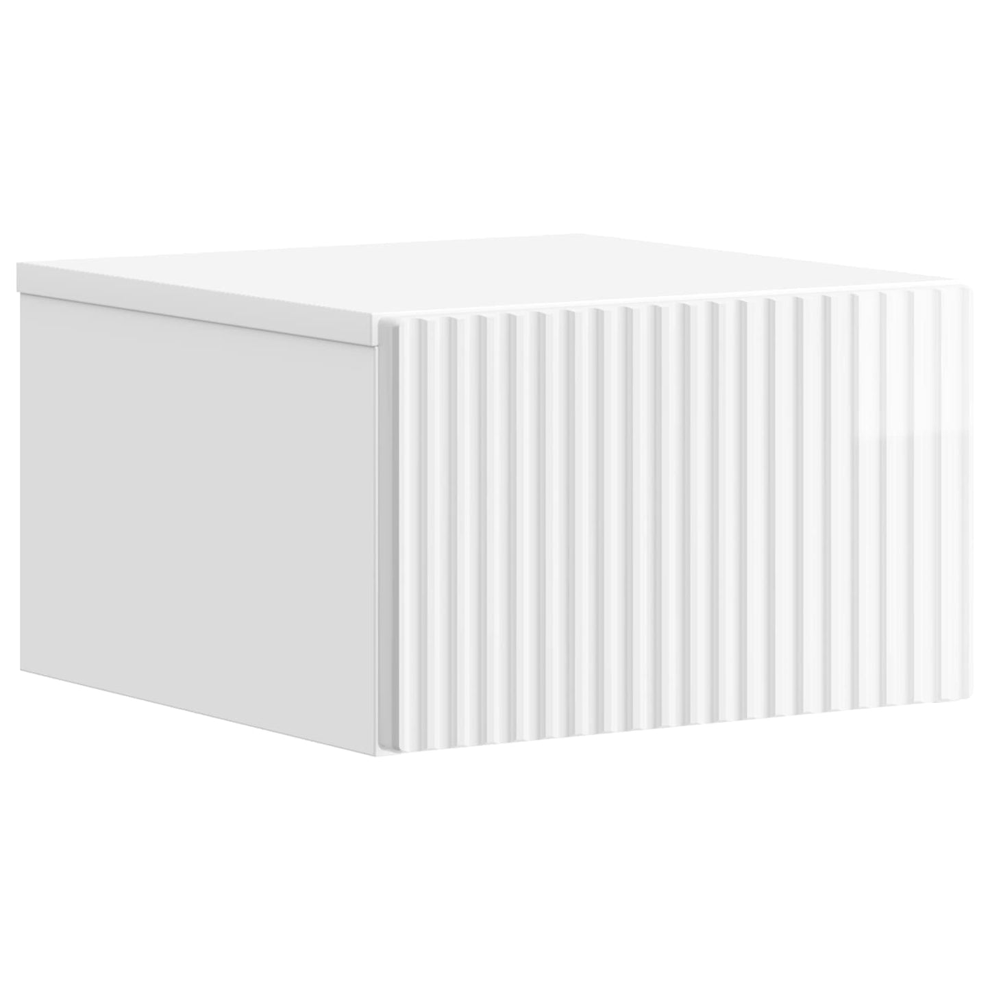 Vegghengt Nattbord 2 pcs Høgglans hvit 33 x 34,5 x 20 cm