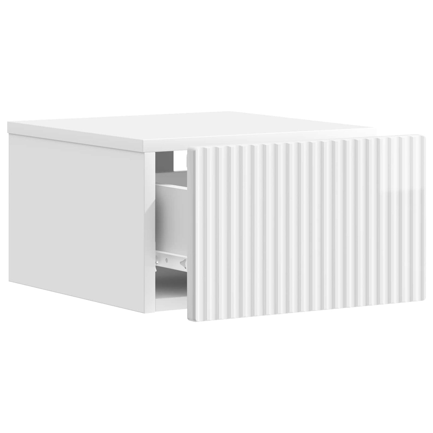 Vegghengt Nattbord 2 pcs Høgglans hvit 33 x 34,5 x 20 cm