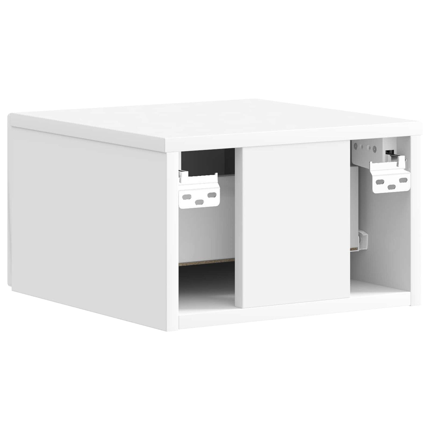 Vegghengt Nattbord 2 pcs Høgglans hvit 33 x 34,5 x 20 cm