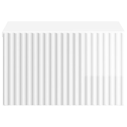 Vegghengt Nattbord 2 pcs Høgglans hvit 33 x 34,5 x 20 cm