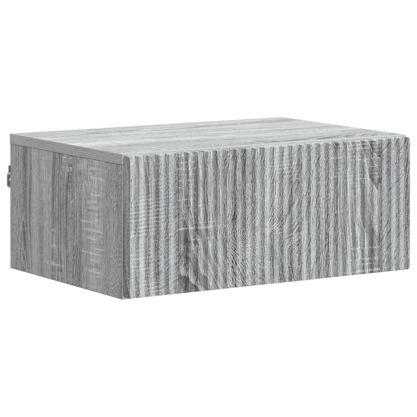 Vegghengt Nattbord med skuff 2 pcs Grå sonoma 49 x 34,5 x 20 cm