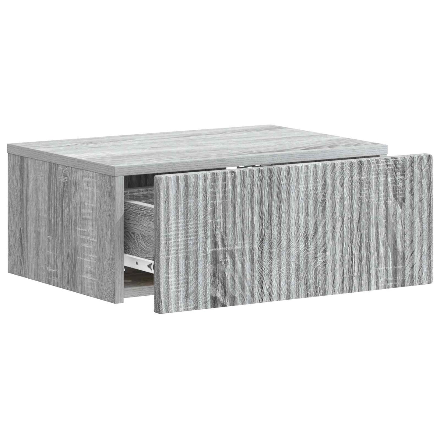 Vegghengt Nattbord med skuff 2 pcs Grå sonoma 49 x 34,5 x 20 cm