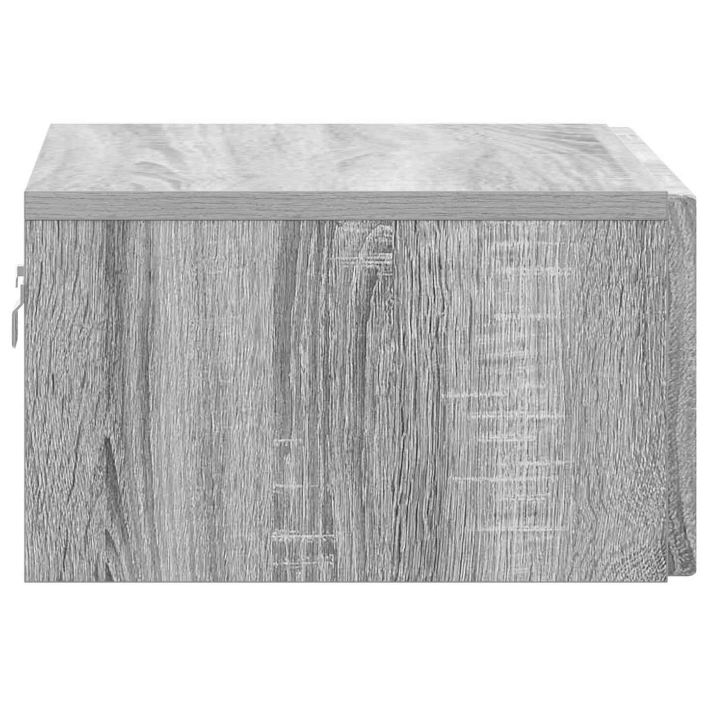 Vegghengt Nattbord med skuff 2 pcs Grå sonoma 49 x 34,5 x 20 cm