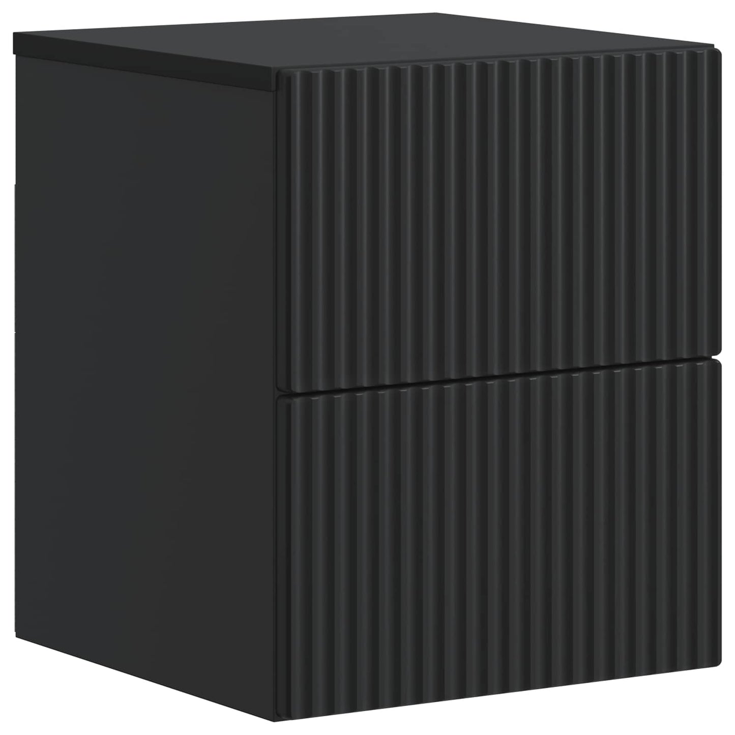 Vegghengt Nattbord Svart 33 x 34,5 x 40 cm Konstruert tre