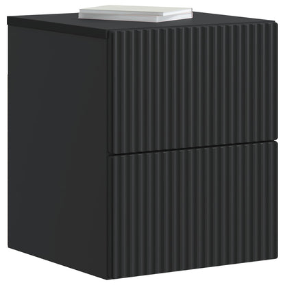Vegghengt Nattbord Svart 33 x 34,5 x 40 cm Konstruert tre