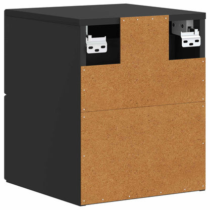 Vegghengt Nattbord 2 pcs Svart 33 x 34,5 x 40 cm Konstruert tre